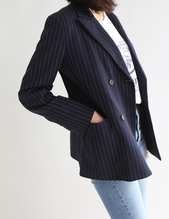 stripe double jacket