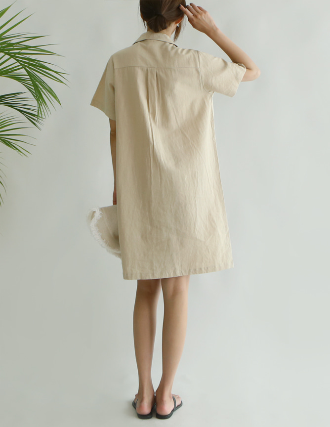 pocket linen dress